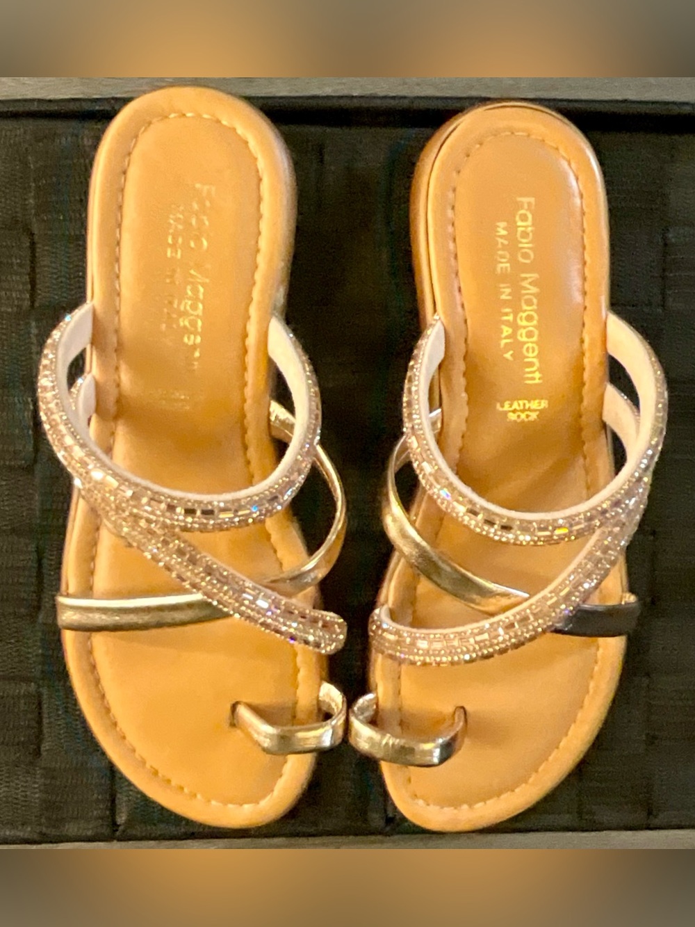 Copper Metallic Sandals Size 8